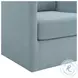 Hannah Light Blue Swivel Accent Chair