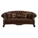 Versailles Brown 109" Sofa with Nailhead Trim