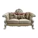 Dresden Brown 73" Loveseat with Pillow and Nailhead Trim