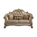 Vendome II Bone 67" Loveseat with Pillow and Nailhead Trim