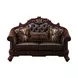 Vendome II Two Tone Dark Brown 66" Loveseat with Pillow and Nailhead Trim