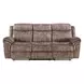 Zubaida Chocolate Glider Reclining 87" Sofa with Console and USB Charging