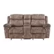 Zubaida Two Tone Chocolate Velvet Reclining 78" Loveseat and Console with USB Charging