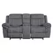 Zubaida Two Tone Gray Velvet Reclining 78" Loveseat and Console with USB Charging
