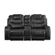 Braylon Magnetite Reclining 78" Loveseat with Console and Nailhead Trim