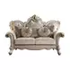 Picardy Beige 70" Loveseat with Pillow and Nailhead Trim