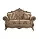 Ragenardus Fabric and Vintage Oak 71" Loveseat with 2 Pillows