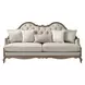 Chelmsford Beige Fabric and Antique Taupe 86" Sofa with 5 Pillows