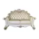 Vendome Champagne 70" Loveseat with Pillows and Nailhead Trim