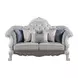 Dresden Beige 73" Loveseat with Pillow and Nailhead Trim