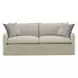 Upendo Beige Linen 84" Sofa with 2 Pillows