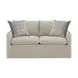 Upendo Beige Linen 64" Loveseat with 2 Pillows