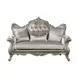 Libertee Beige Fabric and Champagne 70" Loveseat with 3 Pillows