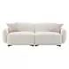 Darius Beige Boucle 88" Sofa with 2 Pillows