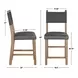 Aubrey Brown and Gray Counter Height Chair Set of 2
