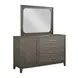 Cascade Sable 4 Drawer Door Garrison Bureau with Rectangular Landscape Mirror