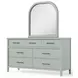 Pure Maple Sage Arched Dresser Mirror