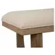 Tristan Swiss Coffee Upholstered Dining Bench