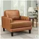 Ada Cognac Leather Upholstered Lounge Chair