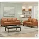 Ada Cognac Leather 80" Sofa