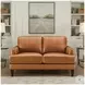 Ada Cognac Leather 57" Loveseat