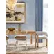 Jude Brown and White Performance Fabric Accent Chair