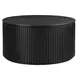 Colvin Black Round Ocassional Table with Casters