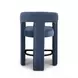 Malone Denim Blue Performance Fabric Upholstered Counter Height Stool