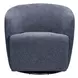 Harmony Thatch Blue Upholstered Swivel Glider Accent Chair