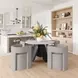Papua Gray Performance Fabric Dining Chair