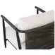 Brielle Palazzo Cream and Black Performance Fabric Upholstered Outdoor Lounge Chair