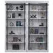 Avondale White 2 Tall Bookcase Wall with Ladder