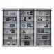 Avondale White 3 Tall Bookcase Wall with Ladder