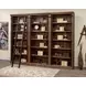 Avondale Weathered Oak 3 Tall Bookcase Wall with Ladder