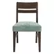 West End Sage Green and Saddle Brown Upholstered Ladder Back Side Chair Set of 2