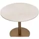 Mikha Cream and Antique Brass 40" Round Marble Top Bistro Table