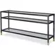 Jennings Black and Gold 68" Glass Top Console Table