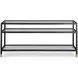 Jennings Black and Gold 68" Glass Top Console Table