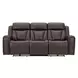 Maveric Bette Coffee 91" Zero Gravity Triple Power Reclining Sofa with Drop Down Table and USB Charging