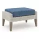 Carezza Dark Blue and Natural Upholstered 5 Piece Conversation Set