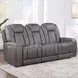 Daniel Gray Triple Power Reclining 87" Sofa with USB Charging
