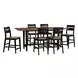 Austin Natural Mango and Black 76" Rectangular Counter Height Dining Table