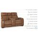 Boyington Caramel Power Reclining Console Loveseat with Adjustable Headrest