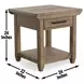 Riverdale Brown Rectangular End Table
