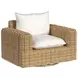 Playa Soothe Pearl Upholstered Oversized Outdoor Swivel Club Chair with Flange Welt