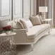 La Marisia Tranquil and Creamy Pearl Chenille 72" Loveseat