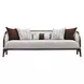 Houston Pebble and Walnut 92" Sofa