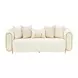 Sassani Crepe and Gold 88" Loveseat