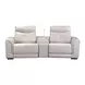 Mia Bella Light Grey Power Reclining Console 87" Loveseat