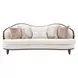 Camellia Field Linen and Warm Pecan Chenille 94" Sofa